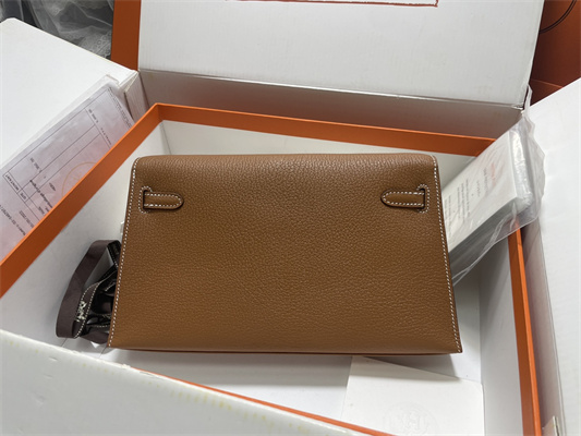 Kelly Elan Bag Goatskin Leather Gold Tone Metal In Gold Color HS