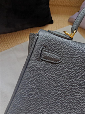 Kelly Retourne Bag Calfskin Leather 25/28CM Gold/Silver Hardware In Black Color