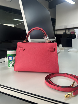 Kelly Mini II Bag Epsom Leather Gold/Silver Hardware In Rose Lipsur HS