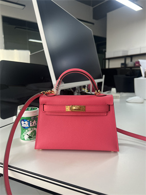 Kelly Mini II Bag Epsom Leather Gold/Silver Hardware In Rose Lipsur HS
