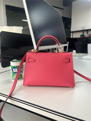 Kelly Mini II Bag Epsom Leather Gold/Silver Hardware In Rose Lipsur HS