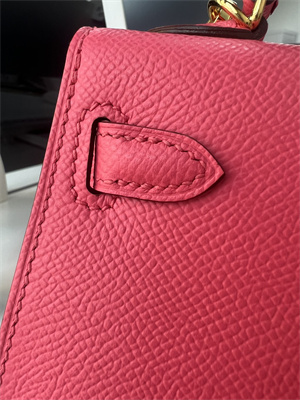Kelly Mini II Bag Epsom Leather Gold/Silver Hardware In Rose Lipsur HS