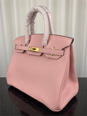 Bir.kin Bag TOGO Leather 25/30/35CM Gold/Silver Hardware In Rose Sakura Color HS
