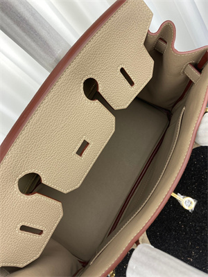 Bir.kin Bag TOGO Leather 25/30/35CM Gold/Silver Hardware In Trench Color HS