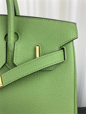 Bir.kin Bag TOGO Leather 25/30/35CM Gold/Silver Hardware In Vert Criquet Color HS