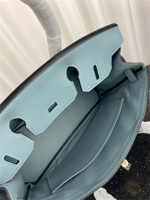 Bir.kin Bag TOGO Leather 25/30/35CM Gold/Silver Hardware In Azure Blue Color HS