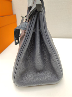 Bir.kin Bag TOGO Leather 25/30/35CM Gold/Silver Hardware In Blue Nuit Color HS