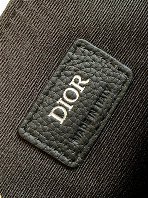 Di.or Saddle Pouch Black Oblique Jacquard and Grained Calfskin