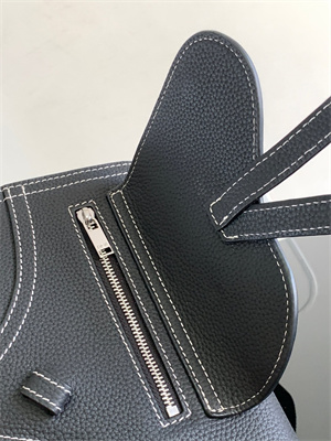 Di.or Saddle Pouch Black Grained Calfskin