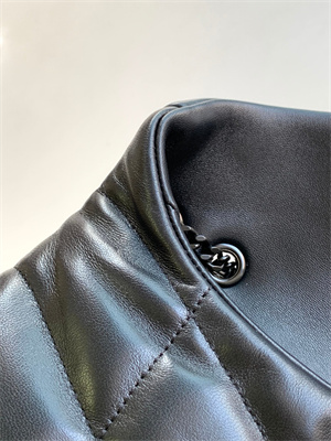 Y.S.L TOY PUFFER In Nappa Lambskin Black Tone Metal Black Color