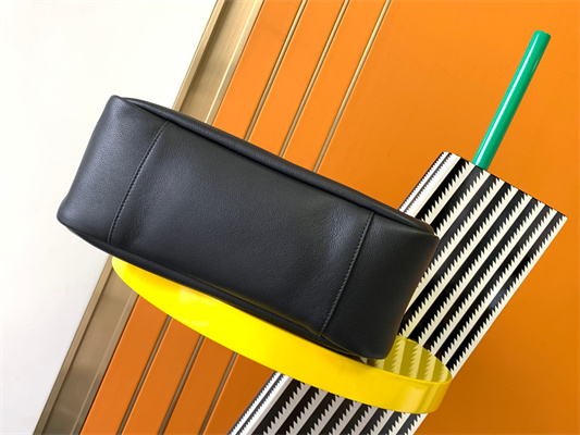 Y.S.L LE 5 A 7 Supple Large HOBO BAG In Black Leather