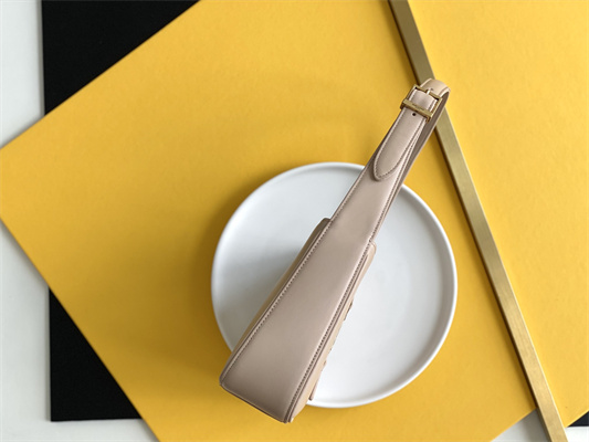 Y.S.L LE 5 A 7 HOBO BAG In Lt Beige Smooth Leather