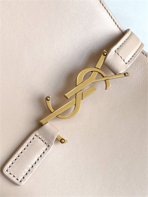 Y.S.L LE 5 A 7 HOBO BAG In Lt Beige Smooth Leather