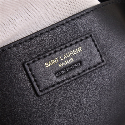 Y.S.L LOULOU SMALL In Black Quilted Calfskin Leather Gold Tone Metal