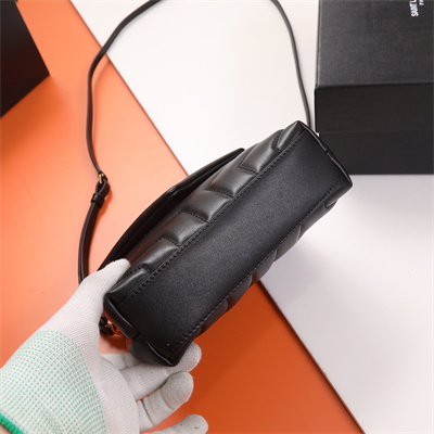 Y.S.L TOY LOULOU In Black Quilted Calfskin Leather Gold Tone Metal