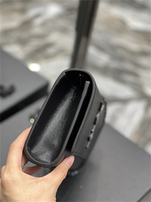 Y.S.L KATE SMALL IN GRAIN DE POUDRE EMBOSSED Leather Black Tone Metal Black Color