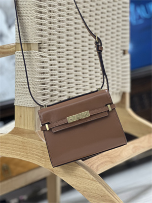 Y.S.L MANHATTAN MINI Crossbody Bag In BOX Saint Laurent Brown Color