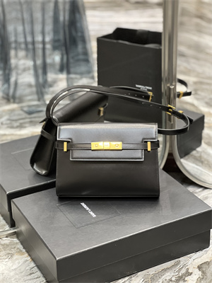 Y.S.L MANHATTAN SMALL Shoulder Bag In BOX Saint Laurent Black Color