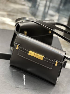 Y.S.L MANHATTAN SMALL Shoulder Bag In BOX Saint Laurent Black Color