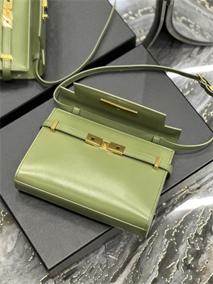 Y.S.L MANHATTAN SMALL Shoulder Bag In BOX Saint Laurent Lt Green Color