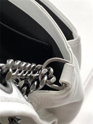 Y.S.L NIKI MEDIUM In Vintage Leather White Color