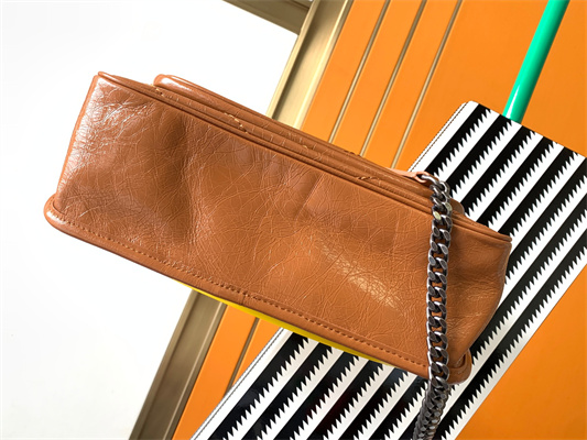 Y.S.L NIKI MEDIUM In Vintage Leather Brown Color
