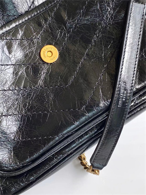 Y.S.L NIKI MEDIUM In Vintage Leather Black Color