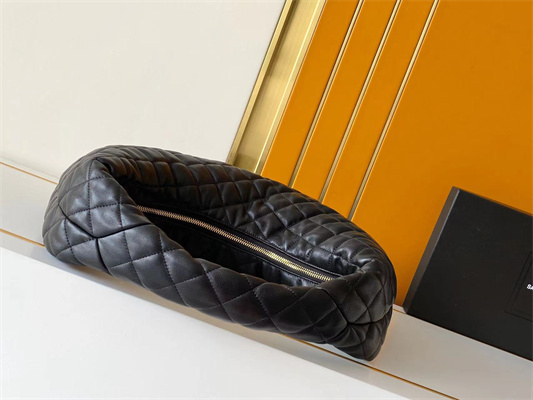 YSL ICARE HOBO In Quilted Nappa Lambskin Black