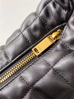 YSL ICARE HOBO In Quilted Nappa Lambskin Black
