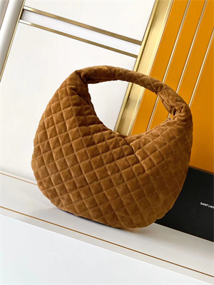 YSL ICARE HOBO In Quilted Suede Cognac