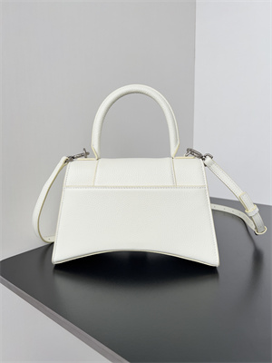 Women’s Hourglass Small Handbag Grained  Calfskin In White