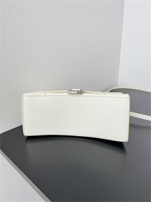 Women’s Hourglass Small Handbag Grained  Calfskin In White