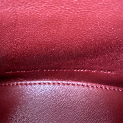 Women’s Hourglass XS Handbag Crocodile Embossed In Burgundy-Gold