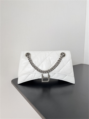 Women’s CRUSH Small Chain Bag Quilted In White Crushed Calfskin