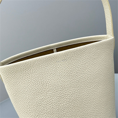 The Row Park N/S Small Tote Bag Grained Calfskin White Color