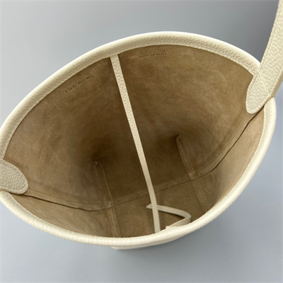 The Row Park N/S Small Tote Bag Grained Calfskin White Color