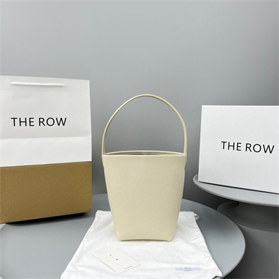 The Row Park N/S Small Tote Bag Grained Calfskin White Color