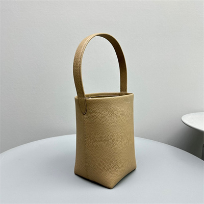 The Row Park N/S Small Tote Bag Grained Calfskin Lt Beige Color