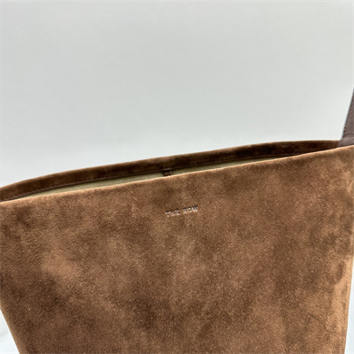 The Row Park N/S Medium Tote Bag Dk Brown Suede