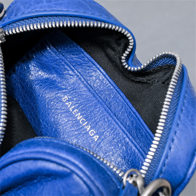 Women’s Le Cagole Heart Mini Bag In Arena Lambskin Blue Color