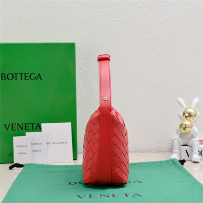 BV Mini Wallace Shoulder Bag In Soft Calfskin Leather Red Color