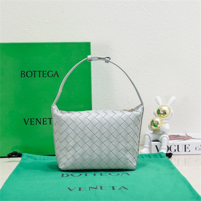 BV Mini Wallace Shoulder Bag In Soft Calfskin Leather Agate Grey Color