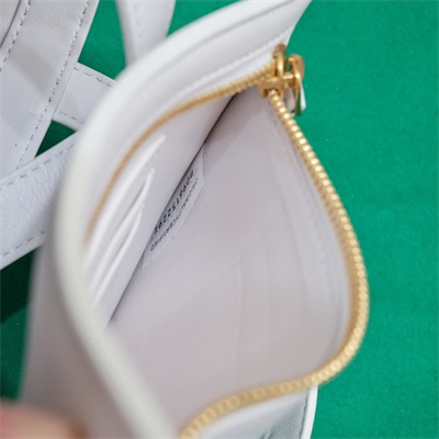 BV Small Flip Flap Tote Bag In Lambskin Leather White Color