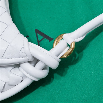 BV Small Gemelli Shoulder Bag In Lambskin Leather White Color