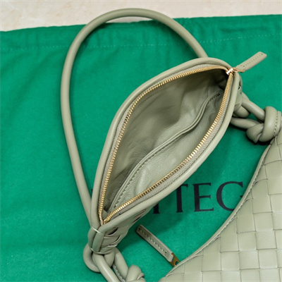 BV Small Gemelli Shoulder Bag In Lambskin Leather Travertine Color