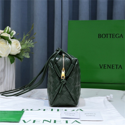 BV Small Loop Camera Bag In Lambskin Leather Raintree Color