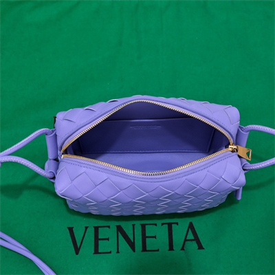 BV Mini Loop Camera Bag In Lambskin Leather Wisteria Color