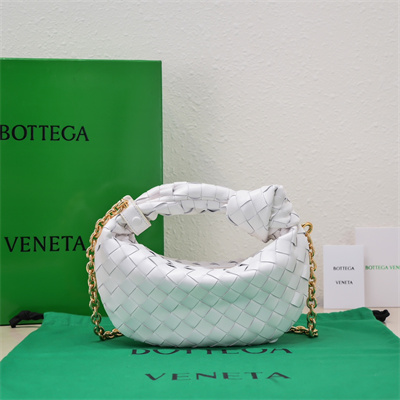 BV Mini Jodie With Chain In Lambskin Leather White Color