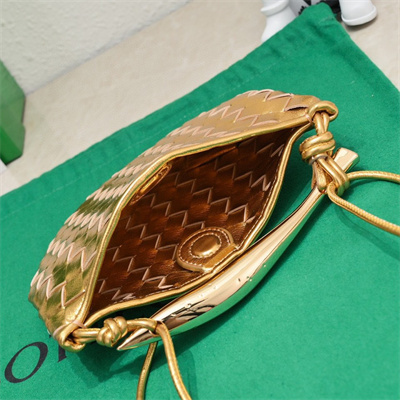 BV Mini Sardine Cross Body Bag In Lambskin Gold Color