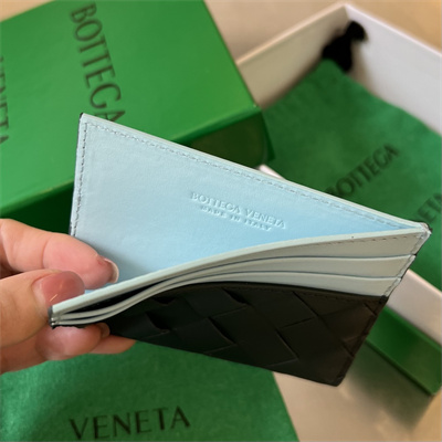 BV Card holder In Calfskin Leather Inkwell/Blue